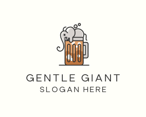 Elephant Beer Pub logo design