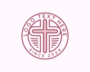 Holy - Faith Worship Cross logo design