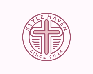 Church - Faith Worship Cross logo design