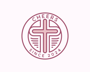 Preacher - Faith Worship Cross logo design