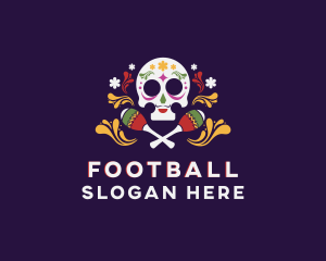 Celebration - Festive Skull Skeleton logo design