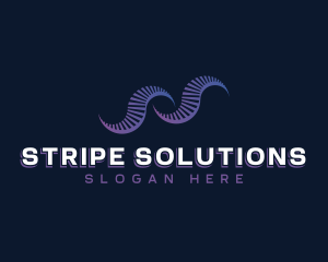 Stripe - Digital Wave Stripe logo design