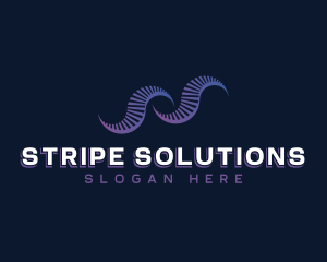 Digital Wave Stripe logo design