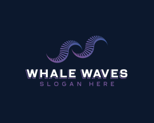 Digital Wave Stripe logo design