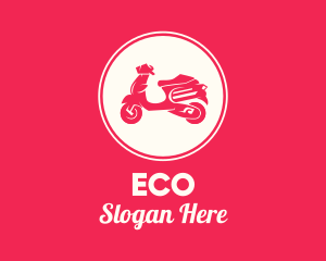 Red Scooter Moped Logo