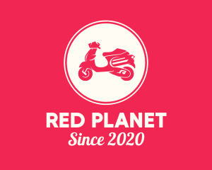 Red Scooter Moped logo design