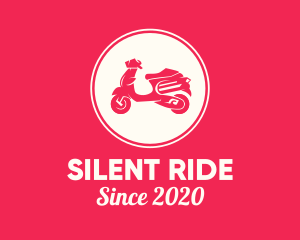 Red Scooter Moped logo design