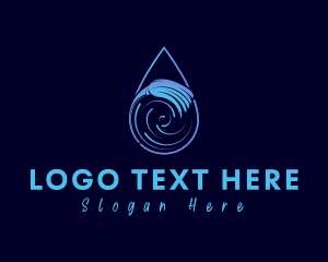 Cleaner - Droplet Cleaning Broom logo design