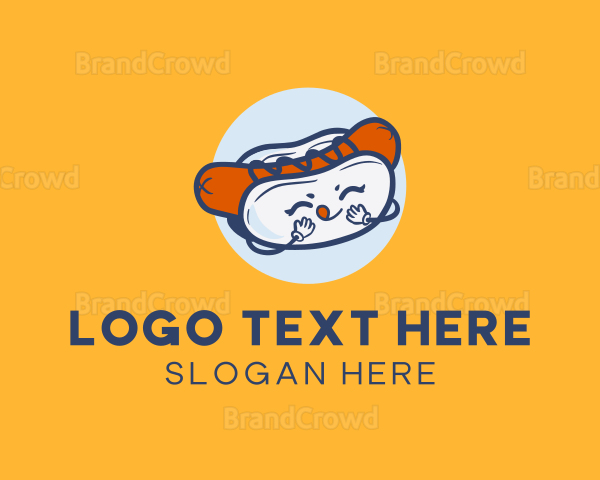 Hot Dog Sandwich Snack Logo