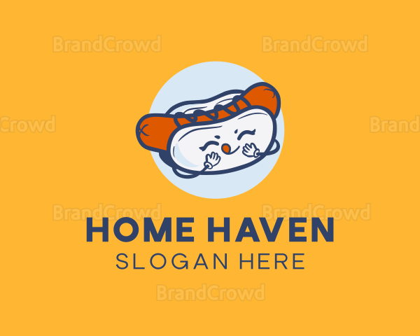 Hot Dog Sandwich Snack Logo