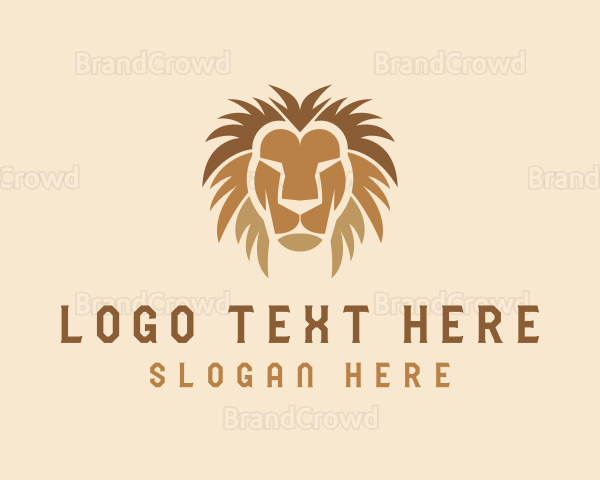 Wild Lion Head Logo
