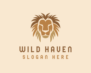 Wild Lion Head logo design