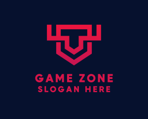 Geometric Shield Defense logo design