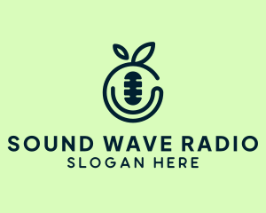 Radio Station - Fruit Mic Podcast Station logo design