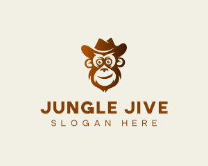 Monkey - Cowboy Hat Monkey logo design