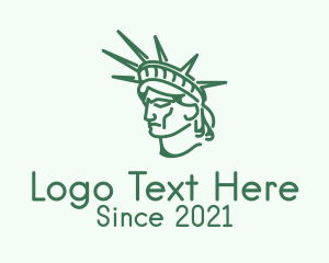 Tourist Spot - Statue of Liberty Head logo design