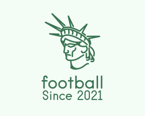 Scene - Statue of Liberty Head logo design