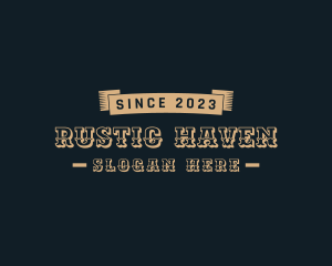 Rustic Western Cowboy logo design