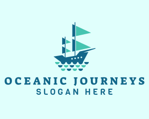 Ocean Galleon Voyage  logo design