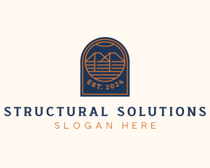 Construction Bridge Structure logo design