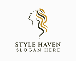 Woman Hairdressing Salon Logo