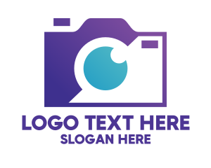 Photograph - Blue Minimalist Camera logo design