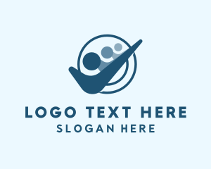 Human - People Check Community logo design