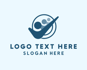 Friendly - People Check Community logo design