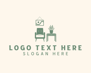 Upholstery - Interior Furniture Decoration logo design