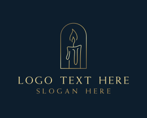 Decor - Candle Light Flame logo design