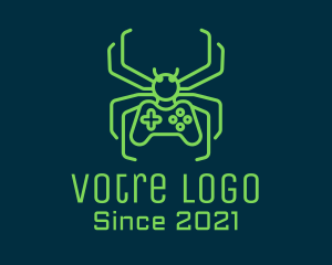 Outline - Minimalist Gaming Spider logo design