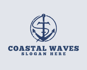 Coast - Coast Sailing Anchor Letter S logo design