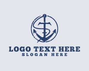 Coast Sailing Anchor Letter S Logo