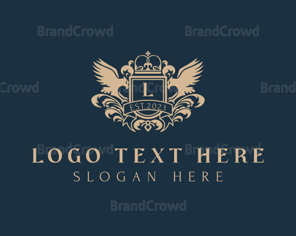 Elegant Regal Bird Crest Logo