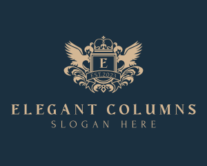 Elegant Regal Bird Crest logo design