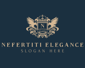 Elegant Regal Bird Crest logo design