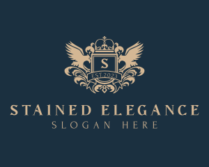 Elegant Regal Bird Crest logo design