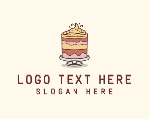 Rice Cake - Cake Dessert Pastry logo design