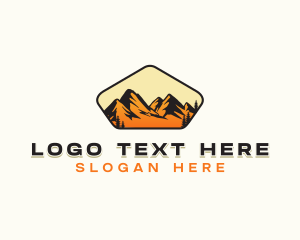 Hiker - Mountain Travel Adventure logo design