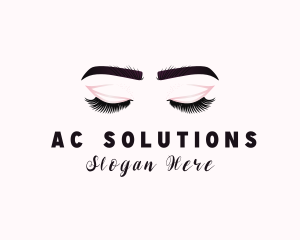 Woman Eyelash Aesthetic logo design