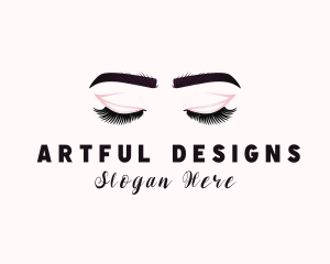 Woman Eyelash Aesthetic logo design