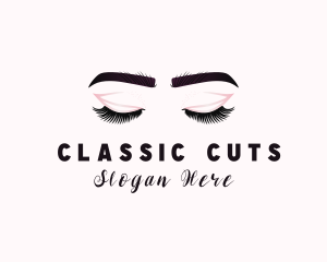 Woman Eyelash Aesthetic logo design