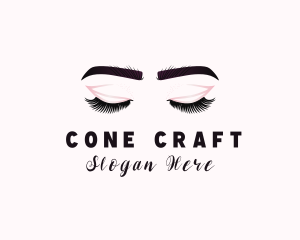 Woman Eyelash Aesthetic logo design