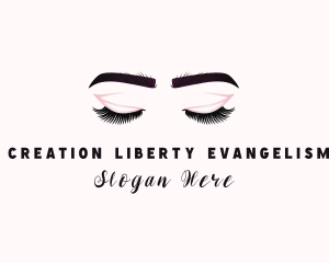 Woman Eyelash Aesthetic logo design