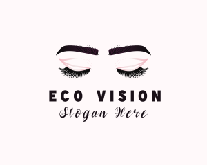 Woman Eyelash Aesthetic logo design