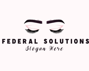 Woman Eyelash Aesthetic logo design