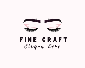 Woman Eyelash Aesthetic logo design