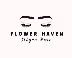 Woman Eyelash Aesthetic logo design