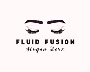 Woman Eyelash Aesthetic logo design