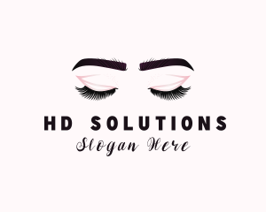 Woman Eyelash Aesthetic logo design